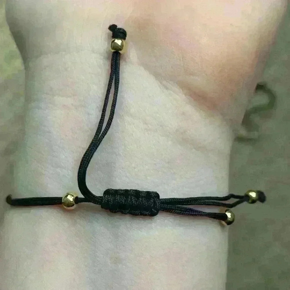 Adjustable rope bracelets black and gold. - Picture 5 of 5